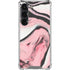Pink Marble Ink Galaxy S23 Clear Case
