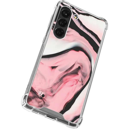 Pink Marble Ink Galaxy S23 Clear Case