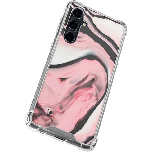 Pink Marble Ink Galaxy S23 FE Clear Case