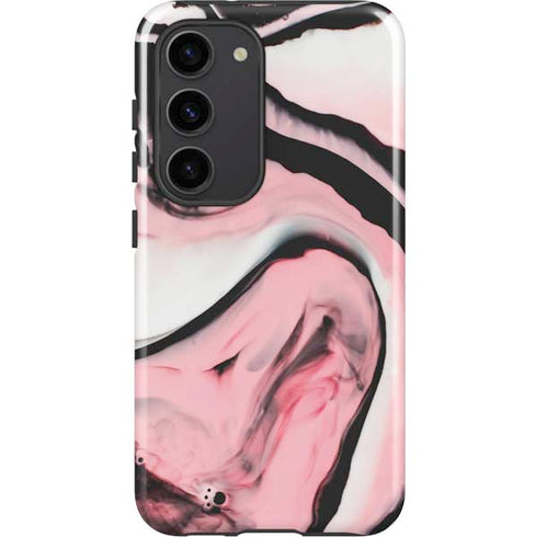 Pink Marble Ink Galaxy S23 Pro Case