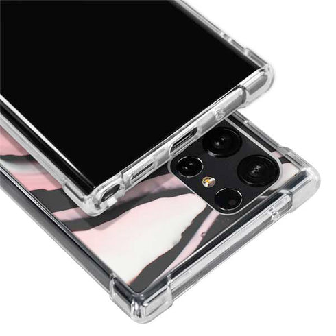 Pink Marble Ink Galaxy S24 Ultra Clear Case