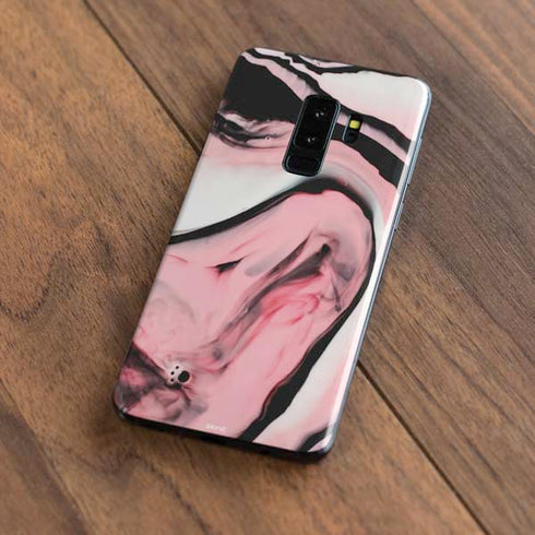 Pink Marble Ink Galaxy S9 Plus Skin