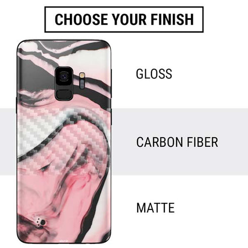 Pink Marble Ink Galaxy S9 Skin