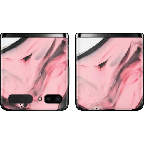 Pink Marble Ink Galaxy Z Flip Skin