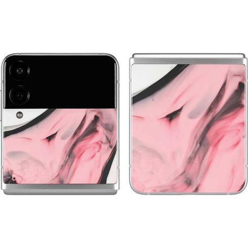 Pink Marble Ink Galaxy Z Flip4 5G Skin