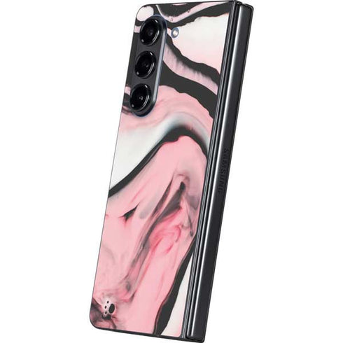 Pink Marble Ink Galaxy Z Fold5 5G Skin