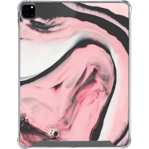 Pink Marble Ink iPad Pro 12.9in (2020) Clear Case