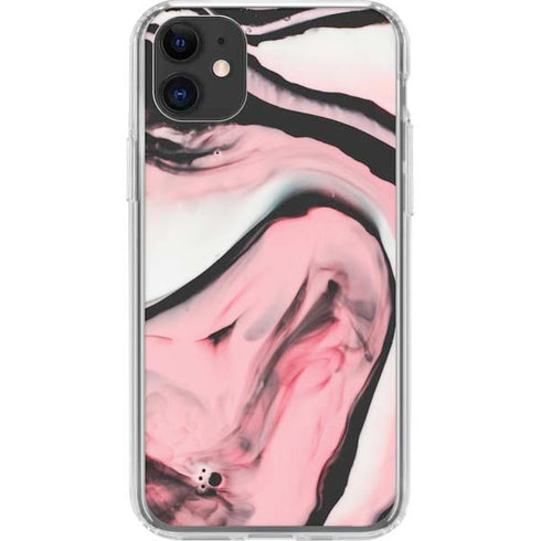 Pink Marble Ink iPhone 11 Clear Case