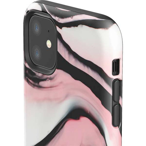 Pink Marble Ink iPhone 11 Impact Case