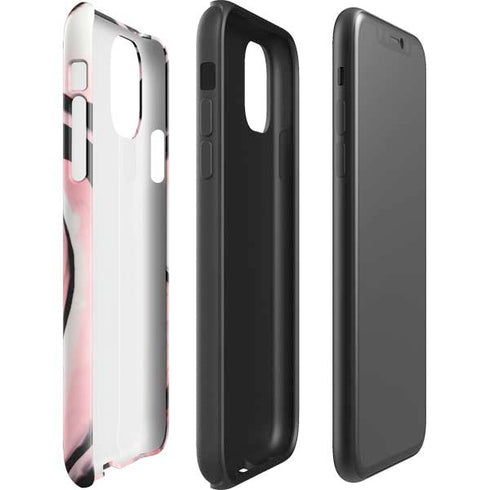Pink Marble Ink iPhone 11 Impact Case
