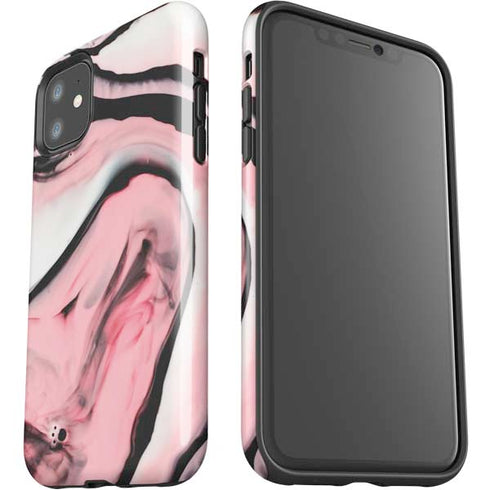 Pink Marble Ink iPhone 11 Impact Case