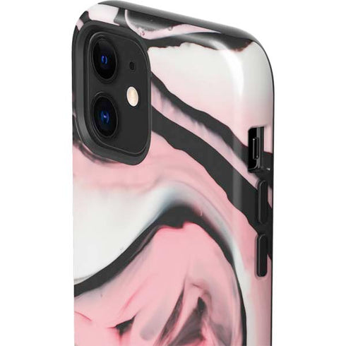 Pink Marble Ink iPhone 12 Impact Case