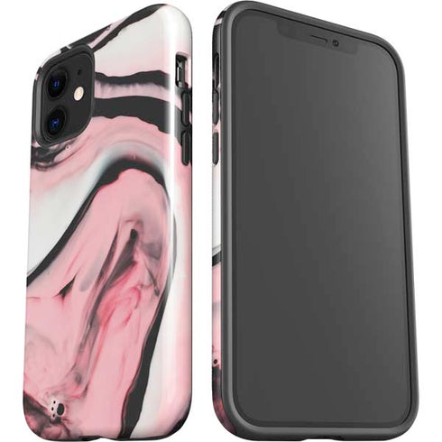 Pink Marble Ink iPhone 12 Impact Case
