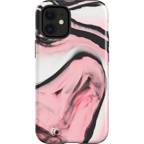 Pink Marble Ink iPhone 12 Mini Impact Case