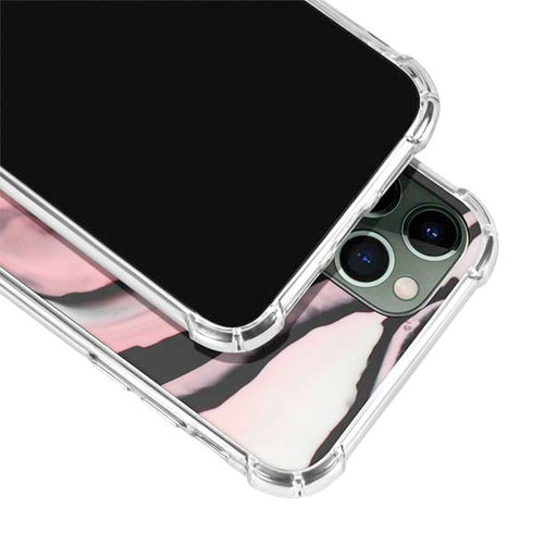 Pink Marble Ink iPhone 12 Pro Clear Case