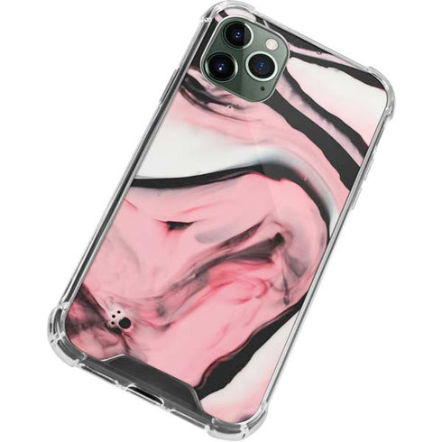 Pink Marble Ink iPhone 12 Pro Clear Case