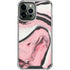 Pink Marble Ink iPhone 13 Pro Max Clear Case
