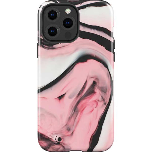 Pink Marble Ink iPhone 13 Pro Max Impact Case