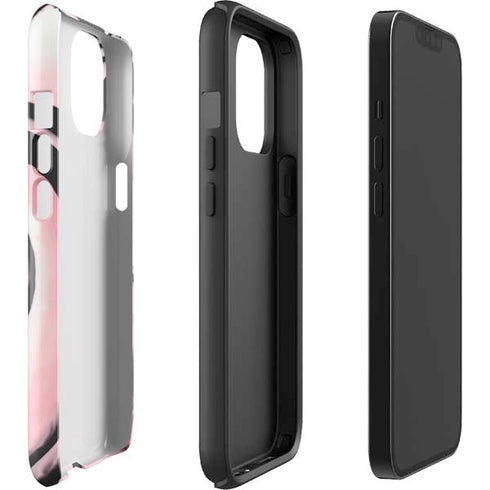 Pink Marble Ink iPhone 15 Plus Impact Case