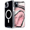 Pink Marble Ink iPhone 14 Plus MagSafe Case