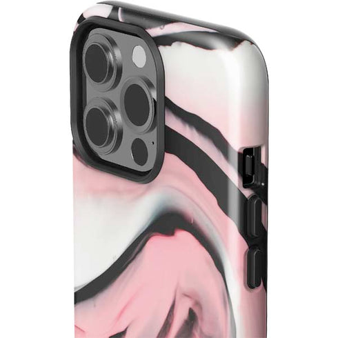 Pink Marble Ink iPhone 15 Pro Impact Case