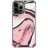 Pink Marble Ink iPhone 15 Pro Max Clear Case
