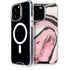 Pink Marble Ink iPhone 15 Pro Max MagSafe Case