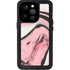 Pink Marble Ink iPhone 15 Pro Waterproof Case