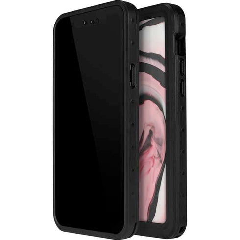 Pink Marble Ink iPhone 15 Waterproof Case