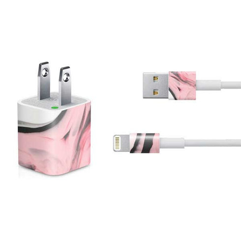 Pink Marble Ink iPhone Charger (5W USB) Skin