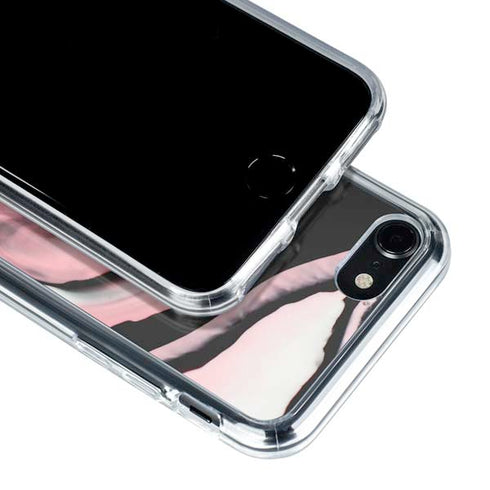 Pink Marble Ink iPhone SE (2nd & 3rd Gen) Clear Case