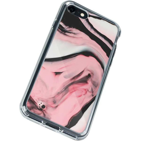 Pink Marble Ink iPhone SE (2nd & 3rd Gen) Clear Case