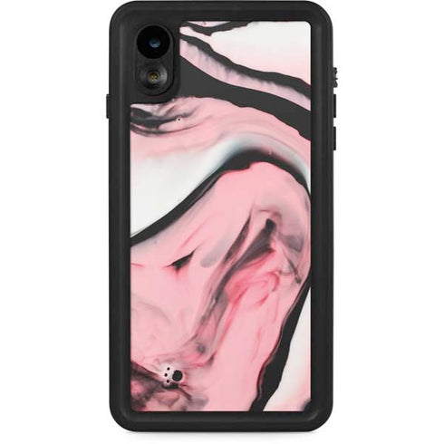 Pink Marble Ink iPhone XR Waterproof Case