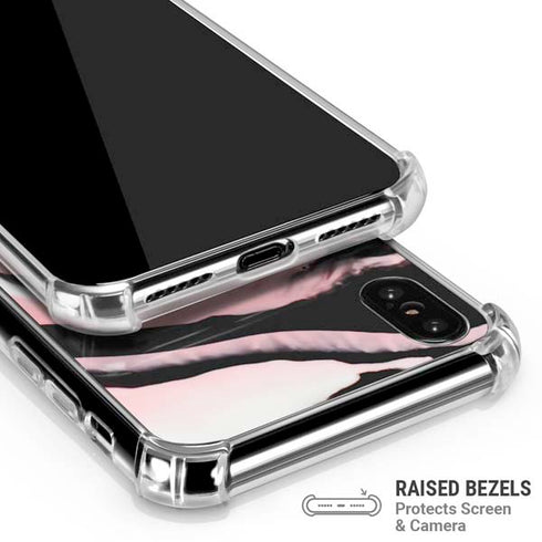 Pink Marble Ink iPhone XS Max Clear Case