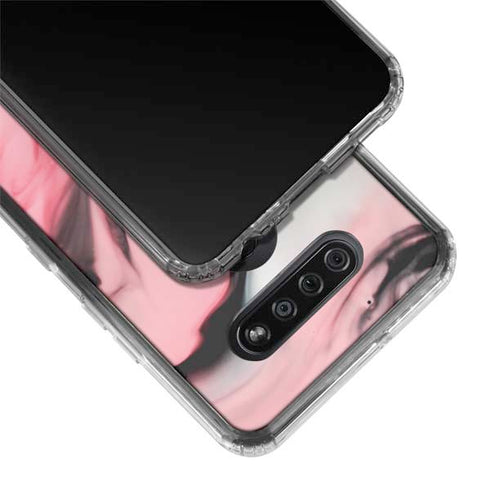 Pink Marble Ink LG K51/Q51 Clear Case