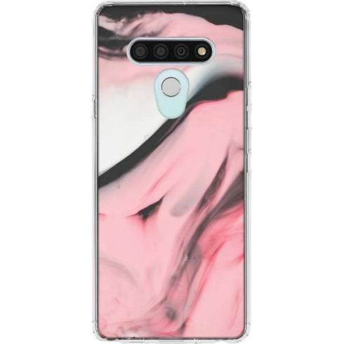 Pink Marble Ink LG Stylo 6 Clear Case