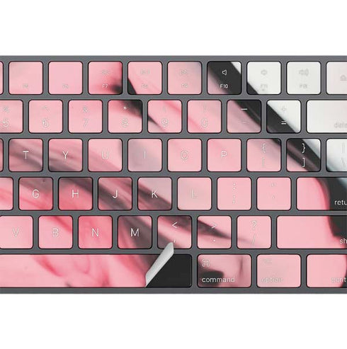 Pink Marble Ink Magic Keyboard with Numeric Keypad Skin