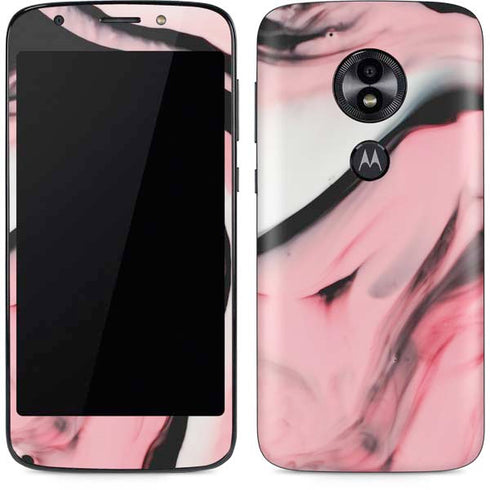 Pink Marble Ink Moto E5 Play Skin