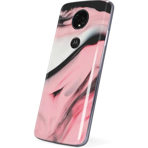 Pink Marble Ink Moto E5 Plus Skin