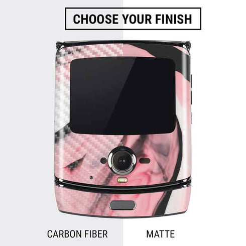 Pink Marble Ink Motorola RAZR Skin