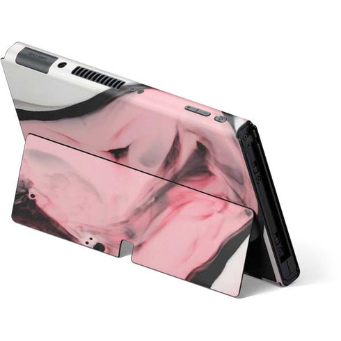 Pink Marble Ink Nintendo Switch OLED (2021) Skin