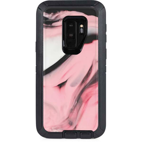 Pink Marble Ink Otterbox Defender Galaxy Skin