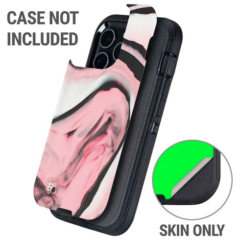 Pink Marble Ink Otterbox Defender iPhone Skin
