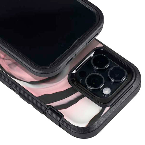 Pink Marble Ink Otterbox Defender iPhone Skin