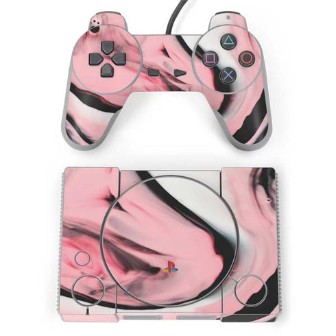 Pink Marble Ink PlayStation Classic Bundle Skin