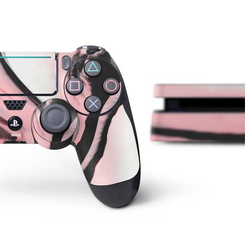 Pink Marble Ink PS4 Slim Bundle Skin