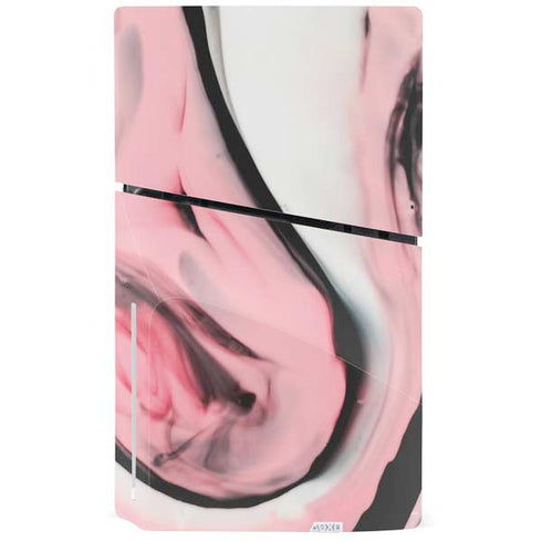 Pink Marble Ink PS5 Slim Disk Bundle Skin