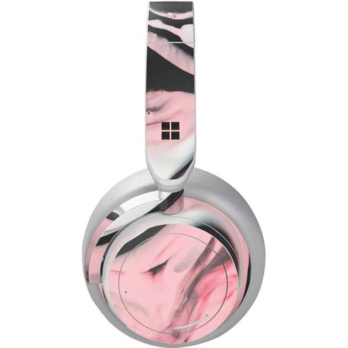 Pink Marble Ink Surface Headphones Skin