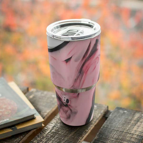 Pink Marble Ink Yeti 30oz Rambler Tumbler Skin