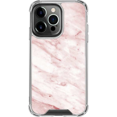 Pink Marble iPhone 15 Pro Clear Case